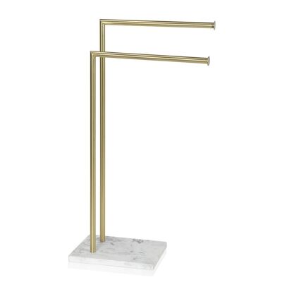 Modern style gold marble foot towel rack