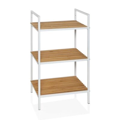 Nordic White Bamboo Bathroom Shelf