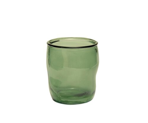 Vaso de baño verde de cristal