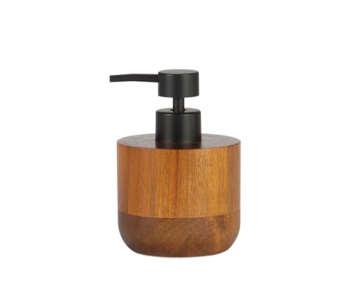 Dispensador de baño rústico de madera de acacia