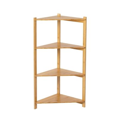 Nordic beige bamboo corner shelf