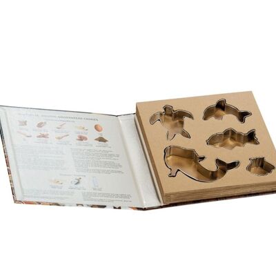Kit de moldes de galletas de animales de acero plateado