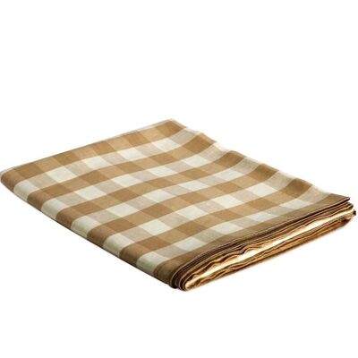 Nappe lin vichy beige