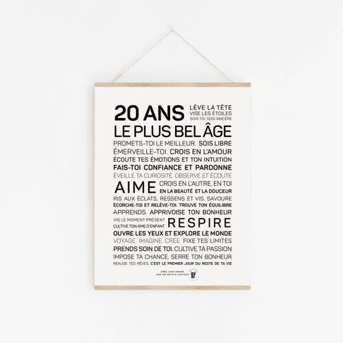 Affiche 20 ans  - A3