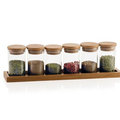 bamboo kitchen spice rack