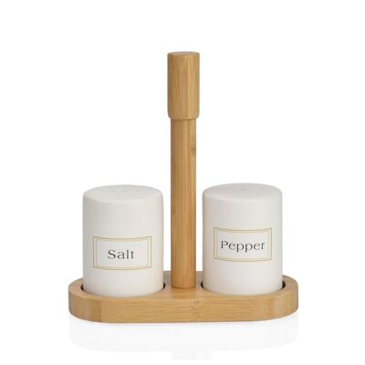 White ceramic salt and pepper shakers