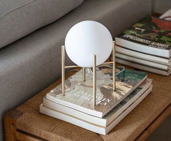 Lampe de chevet moderne en cristal blanc 2