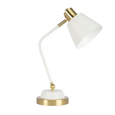 Lampe de Bureau Vintage en Métal Blanc