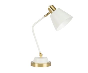 Lampe de Bureau Vintage en Métal Blanc