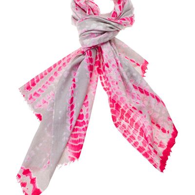 Super Soft Cashmere Blend Scarf - Pink Tie Dye (SKU0044-2)