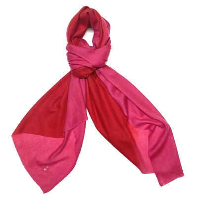 Super Soft Cashmere Blend Scarf - Shades of Pink Dip Dye (SKU0060-2)