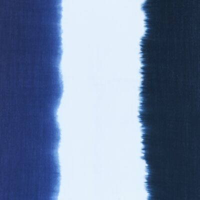 Super Soft Cashmere Blend Scarf - Blue and White Dip Dye (SKU0061-2)