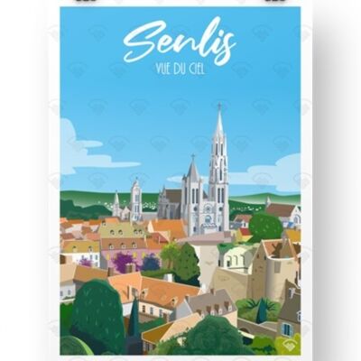 Poster Senlis - Sky view
