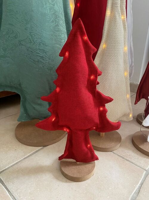 Sapin de Noël - en tissu upcyclé - Pin 40 cm