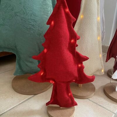 Christmas tree - upcycled fabric - Pine 40 cm