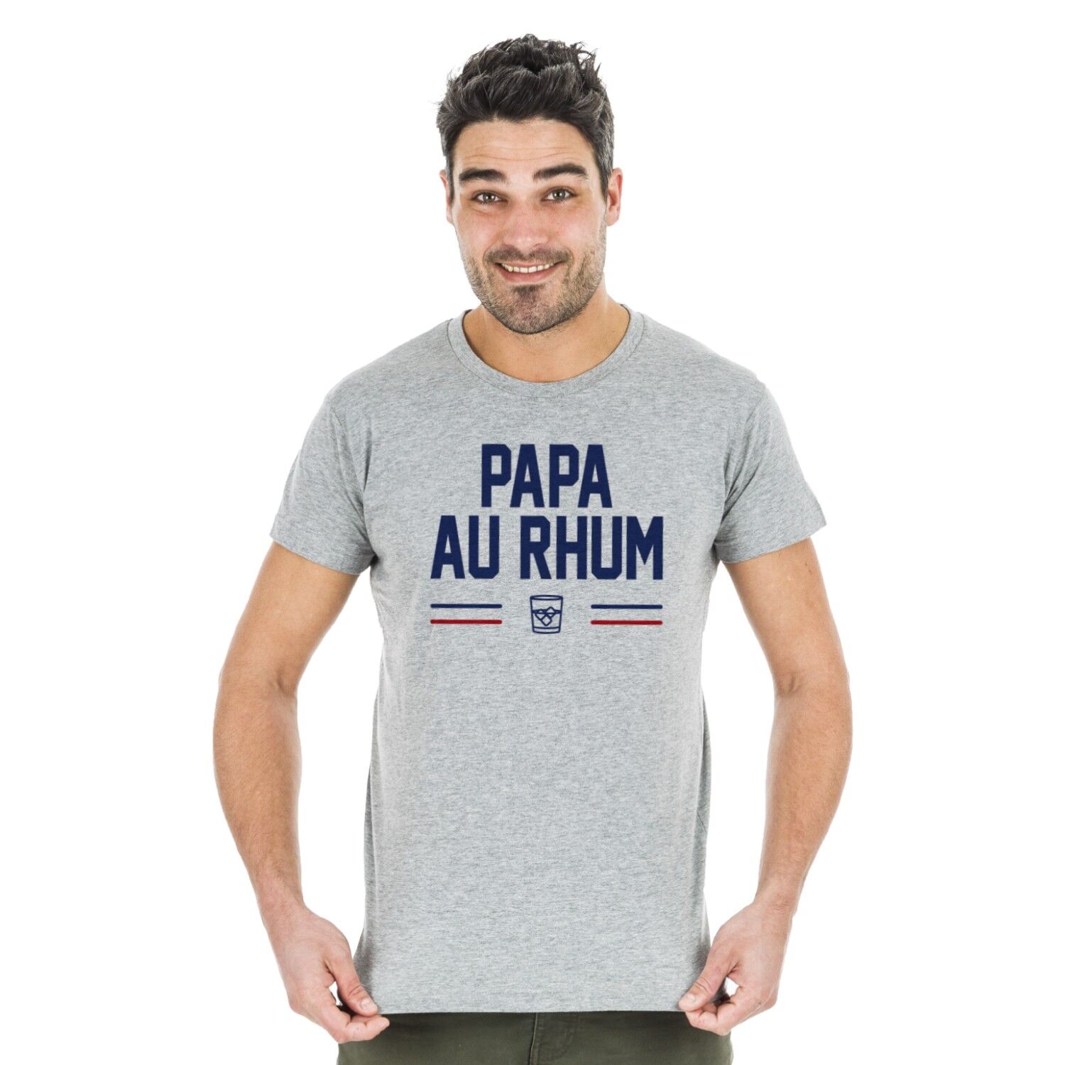 Buy wholesale PAPA HUMAN GRAY TSHIRT WITH RUM