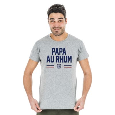 CAMISETA PAPA HUMANA GRIS CON RON