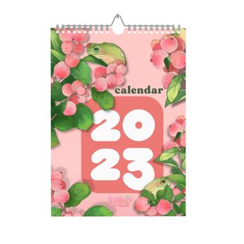 CALENDRIER 2023 - Calendrier mural mignon, A4, Calendrier de grille murale en spirale blanche, Calendrier de canard, Illustrations d'animaux 5