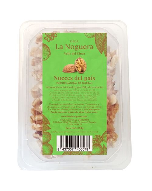 8 Barquetas 120g cada una de nueces peladas Chandler