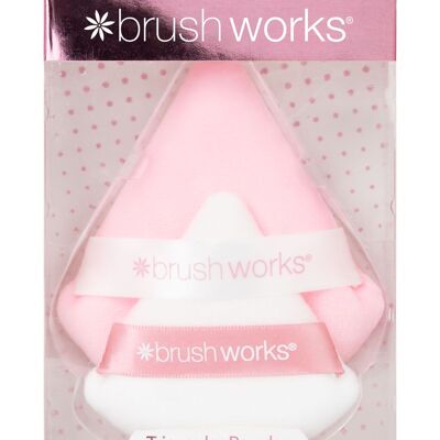 Brushworks Triangular Polvo Puff Dúo