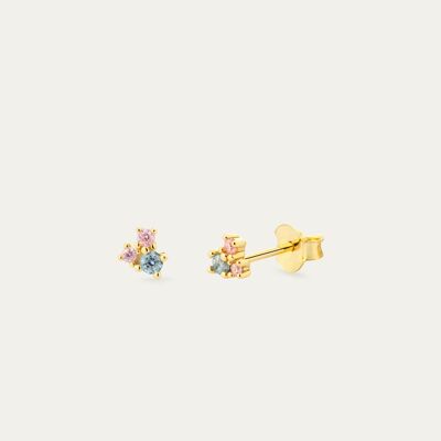 Lilith Gold Earrings - Mint Flower -