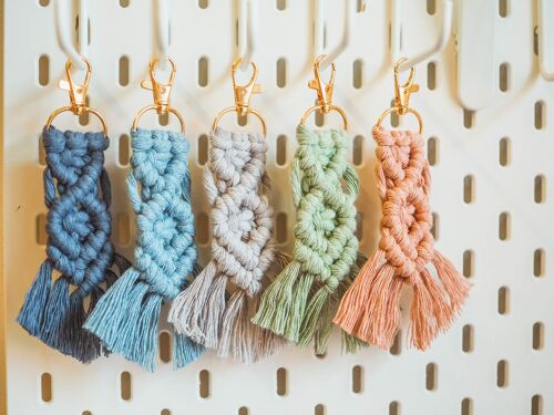 Macrame 'No Waste' Helix Keyrings