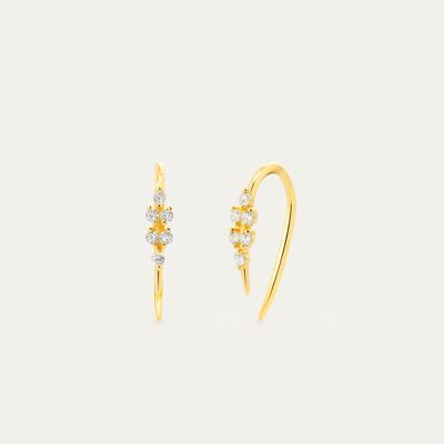 Harper Earrings - Mint Flower -