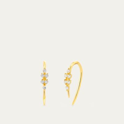 Harper Earrings - Mint Flower -