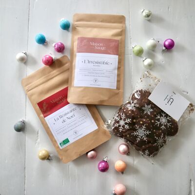 Caja de degustación navideña Irresistible/Dormida y mantecada de cacao