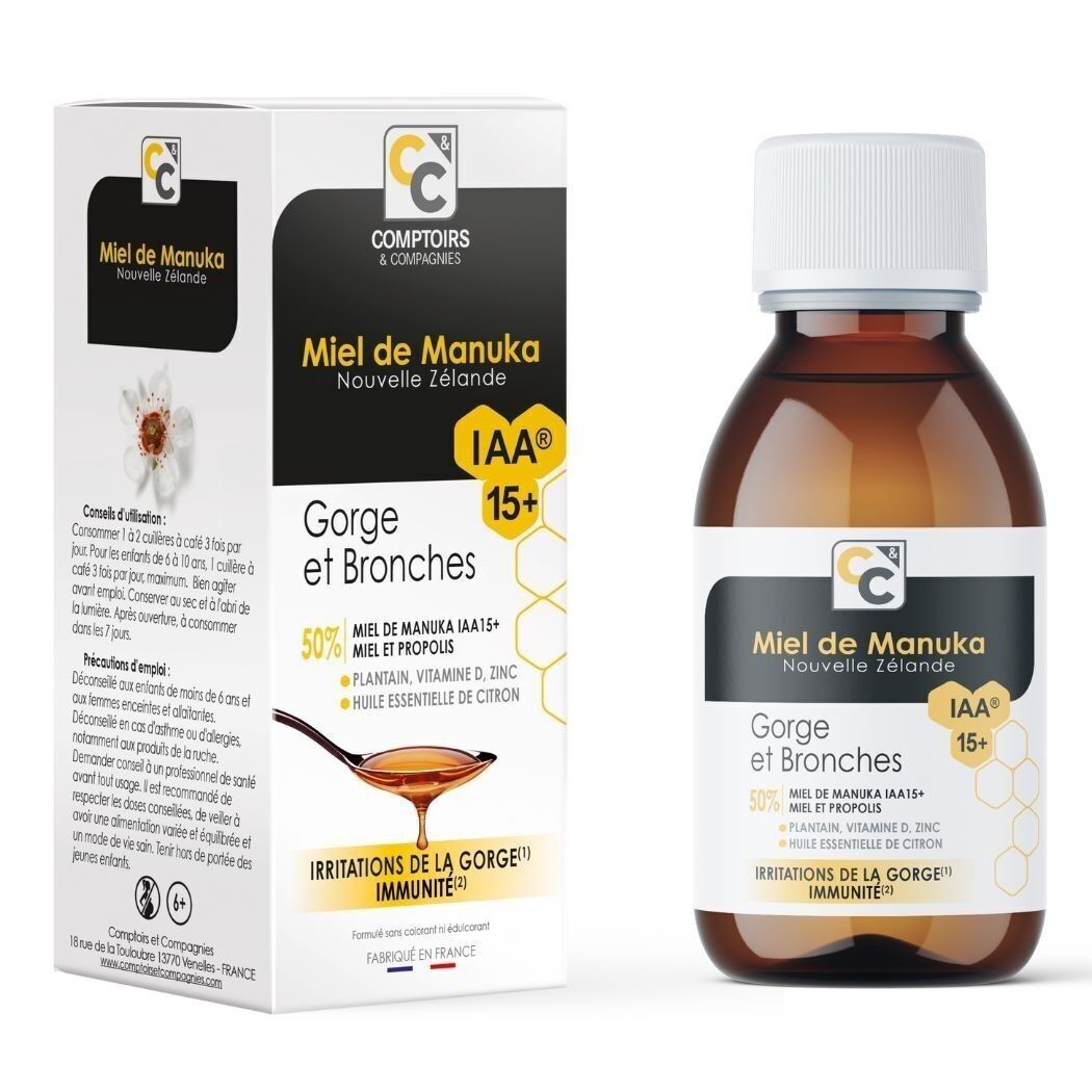 COMPTOIRS ET COMPAGNIES - Soluzione orale per gola e bronchi - Irritazioni della gola - Integratore alimentare - 100 ml