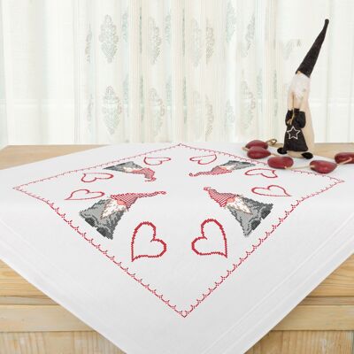 Lovely Christmas Gnome Cross Stitch DIY Table Topper Kit