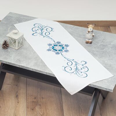 Snowflake Embroidery DIY Table Runner Kit