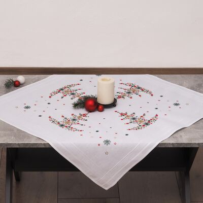 Christmas Tree Stars Embroidery DIY Table Topper Kit