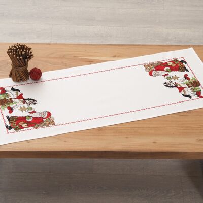 Santa Brings Presents Cross Stitch Table Runner Kit