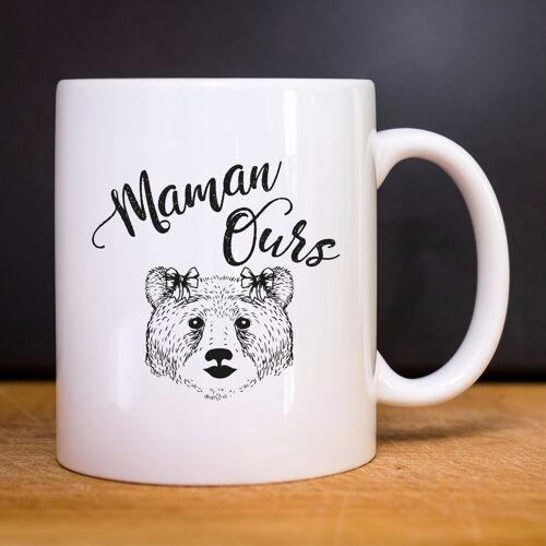 Mug blanc maman ours