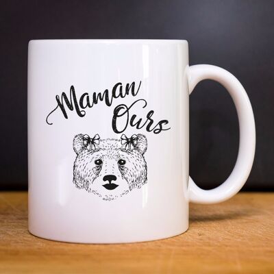 WHITE MUG MAMAN BEAR