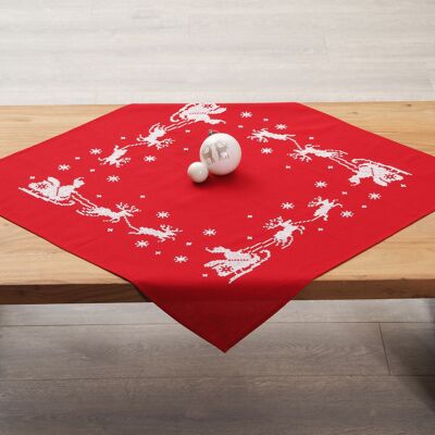 Flying Santa Claus Cross Stitch DIY Table Topper Kit