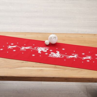 Flying Santa Claus Cross Stitch DIY Table Runner Kit