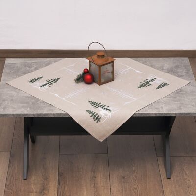 Winter Woodland Embroidery DIY Table Topper Kit