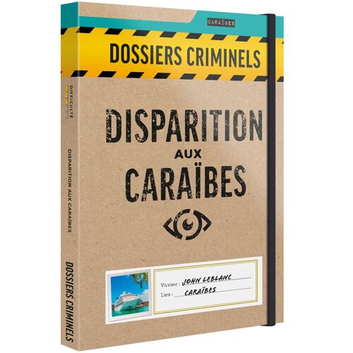 Dossiers Criminels - Disparition Aux Caraïbes - Jeu de Societe Escape Game - Jeu d'Enquête Immersif et Collaboratif