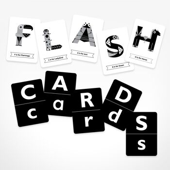 Cartes flash alphabet noir et blanc 3