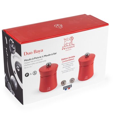 Duo Mills Baya, MP + MS, red color, gift boxed, Peugeot
