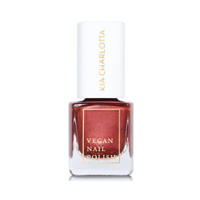 Vegan Nail Polish "Movie Night" - Metallic Rust Red