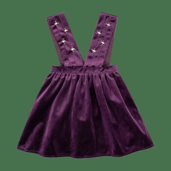 Robe maya velours lisse violet 2