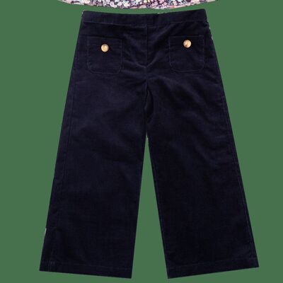 Pantalones Camilla de terciopelo milleraie azul marino