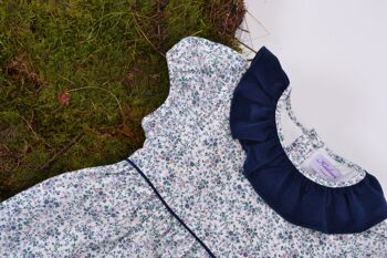 Robe Marion imprimé petites fleurs bleues 32