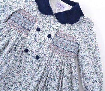 Robe Oriane imprimé petites fleurs bleues 15