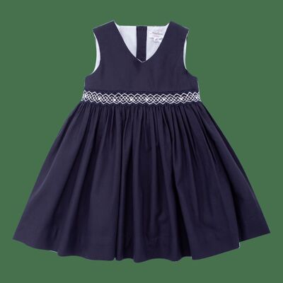 Navy Carmelle pinafore dress
