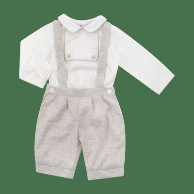 Maxandre and Peter boy's heather gray outfit