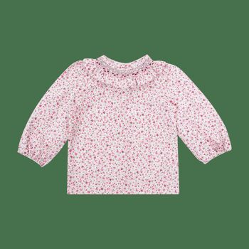 Blouse Faye imprimé petites fleurs roses 22